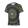 thumbnail image 3 of Rocae Dot Mandala for Men's Moisture-Wicking Crew Tee - T-Shirt for Sports, Outdoor Activities, and Casual WearSmall, 3 of 9
