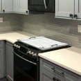 thumbnail image 1 of Bleached Light Grey Oak Wood Stove Top Cover Cutting Board, 1 of 7