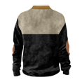 thumbnail image 4 of Men's Stand Collar Sweatshirt with Faux Fur Hood, Outdoor Casual Top, Spring Fall Fleece Jacket for Cold Weather, Christmas Gift, Hiking and Urban Exploration,Black,S, 4 of 5