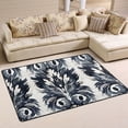 thumbnail image 3 of Totem Blue Area Rug Washable 72 x 48 Floor Carpet Mat Non Slip for Bedroom Living Room Kids Room Home Decor, 3 of 7