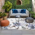 thumbnail image 2 of Purple Blue Flowers Outdoor Rug for Patio/Deck/Porch, Non-Slip Large Area Rug 5 x 8 Ft, Watercolor Botanical Floral Butterfly Indoor Outdoor Rugs Washable Area Rugs, Camping Rug Carpet Runner, 2 of 8