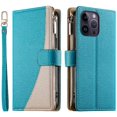 thumbnail image 4 of Funda cartera GANGXUN para iPhone 14 Pro Max , cuero PU con tarjetero, cremallera, correa de mano, soporte y protección 706°, 4 of 6