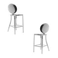 thumbnail image 1 of Set of 2 Klaus Armless Counter Stools – Stainless Steel Design with Built-In Footrest,Crafted from durable stainless steel. Perfect for kitchens, bars, or dining areas, this set of 2 stools is both st, 1 of 5