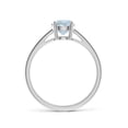 thumbnail image 2 of Angara Natural 0.72 Ct. Aquamarine Solitaire Ring in 14K White Gold for Women (Ring Size: 12), 2 of 11