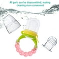 thumbnail image 5 of Amerteer Baby Fresh Fruit Food Feeder Nibbler Pacifier|Training Massaging Toy Teether| Food Grade Soft Safe BPA-Free Silicone Pouches| Babies Toddlers Infants Kids, 5 of 8