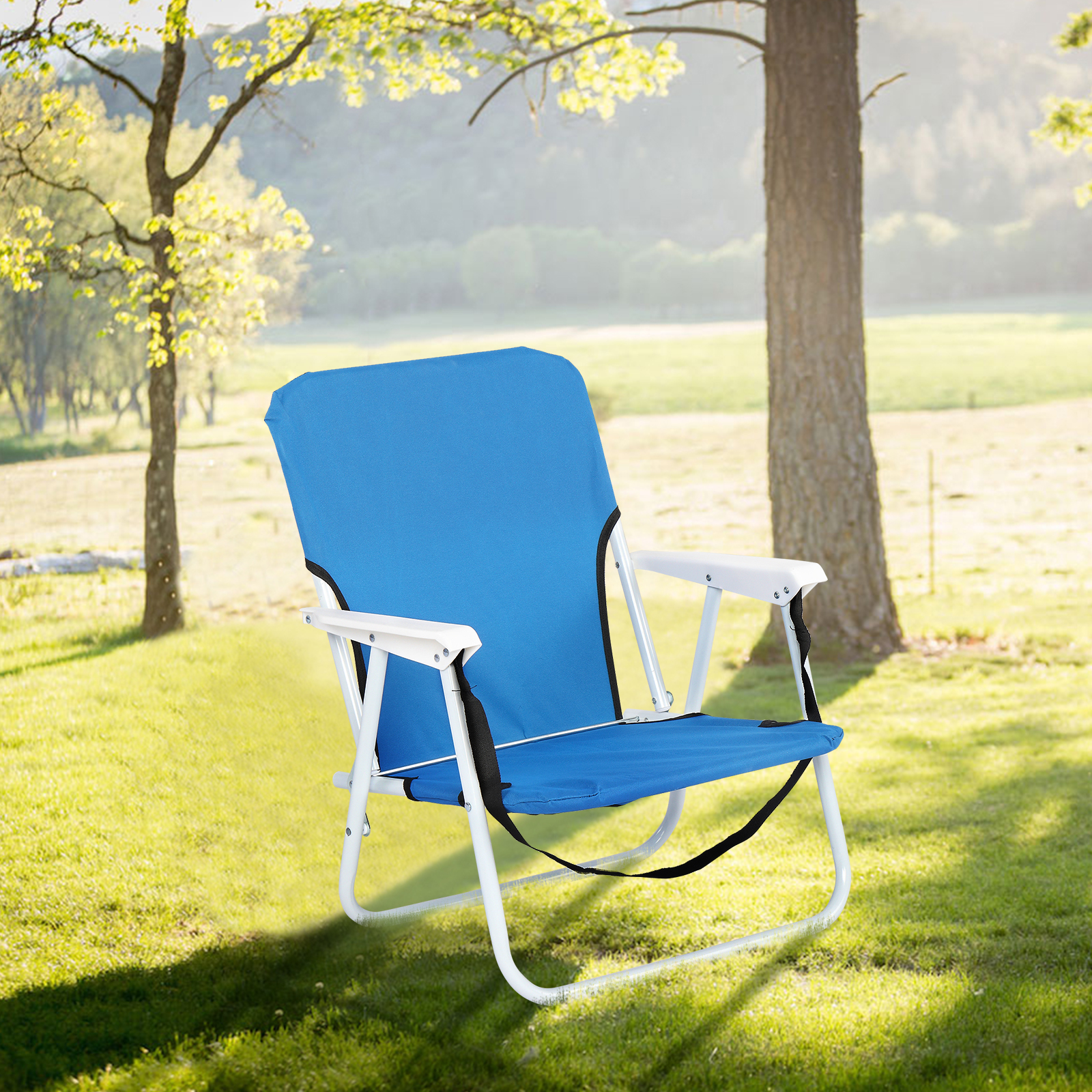 Foldable Beach Chair, Seizeen Outdoor Chair with Strap, Camping Chair