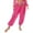 Hot Pink, variant on Women's Belly Dance Harem Pants Shiny Sequin Tassel Bloomers Trouser Arabic Performance Side Hot Pink One Size