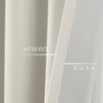 thumbnail image 5 of Topfinel 84 Inches Long Cream Velvet Curtains for Bedroom, Back Tab Light Blocking White Curtains with Hooks, Room Darkening Double Sided Drapes，Set of 2, 5 of 8