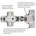 thumbnail image 2 of Hickory Hardware P5305-10Pack Full Overlay Concealed Euro Cabinet Door Hinge - Nickel, 2 of 3