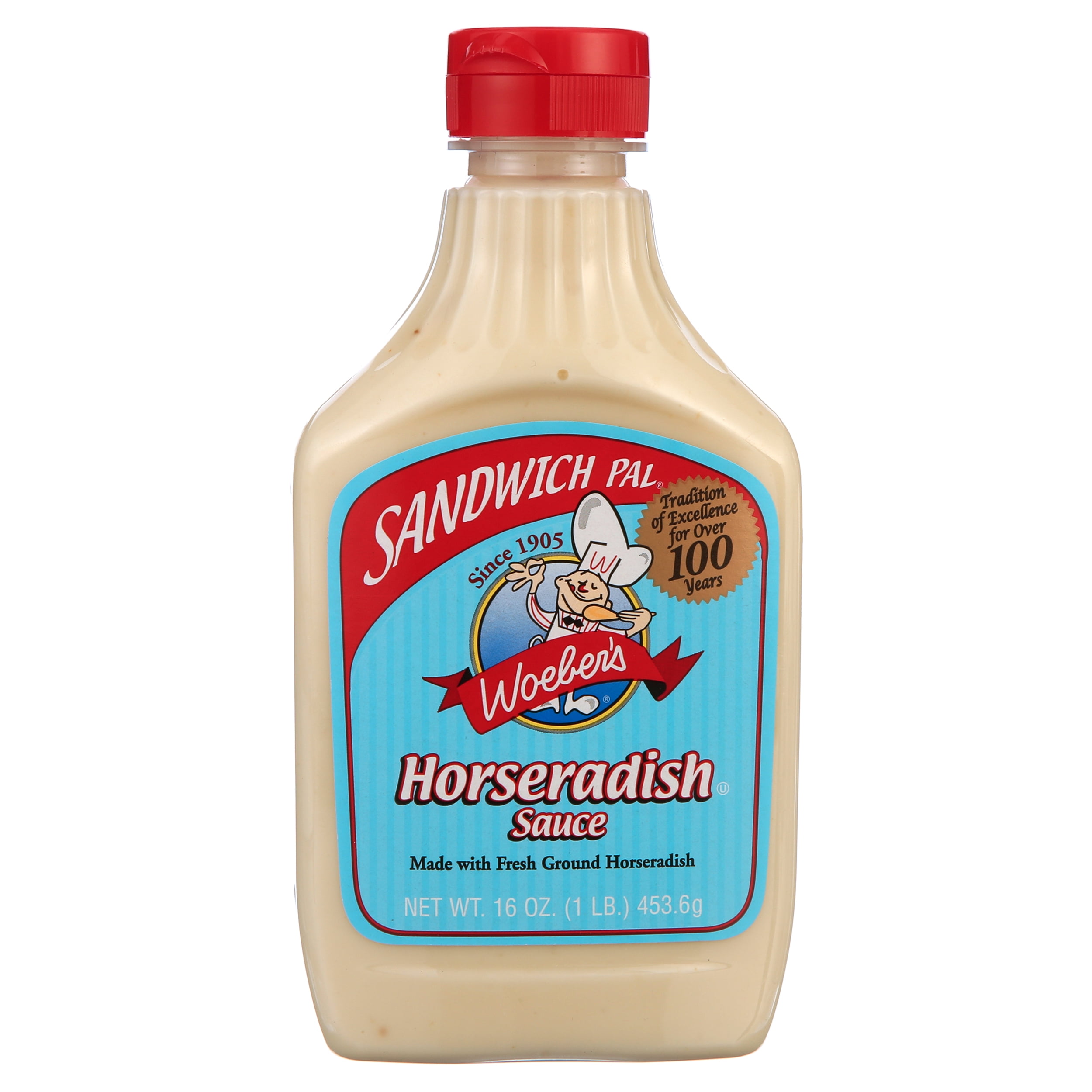 Woeber's Sandwich Pal Horseradish Sauce, 16 oz Bottle