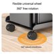 thumbnail image 5 of Adjustable Computer Tower Stand | Mobile Desktop Rack with 4 Locking Caster Wheels for PC Case | Ventilated Cart | Fits 7-11in Width | Plastic | White Black | 16.9x11in, 5 of 6