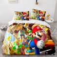 thumbnail image 1 of Juego de Anime Super Mario que rodea a Mario, juego de cama de cuatro piezas, lindo dormitorio de estudiantes para niños, juego de cuatro piezas, 1 of 5