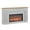 Gray, variant on Bowery Hill 64" Wood Landscape Electric Fireplace in White and Oak