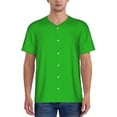 thumbnail image 4 of Haiem Hip Hop Hipster Baseball Jersey Button Down Shirts Sports Uniforms Men Women Jersey(Green,X-Large), 4 of 9