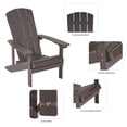 thumbnail image 5 of Sonerlic 1 Pack Outdoor HIPS Adirondack Fire Pit Chair for Patio, Deck and Garden, Brown, 5 of 9
