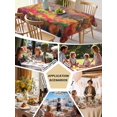 thumbnail image 5 of Red Orange Green Forest Table Cloth, Fall Botanical Tree Maple Leaf Waterproof Tablecloth for Rectangle Tables, Reusable Washable Fabric Table Cover for Restaurant Kitchen Dining Tables 60"x84", 5 of 6