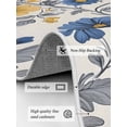 thumbnail image 3 of Yellow Blue Flower Area Rug for Bedroom 2.7x5 Ft Abstract Floral Art Leaf Vintage Super Soft fuzzy Throw Rug Non-Slip Fluffy Plush Indoor Floor Carpet for Living Room Nursery Home Decor, 3 of 8