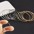 thumbnail image 2 of 1 par de pendientes de aro grandes con forma de círculo, Clip de resorte falso en la nariz, aro para labio, anillo helicoidal, aro, accesorios para oreja de mentira, 2 of 5