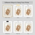 thumbnail image 4 of PixonSign Adhesive Canvas Print Wall Art Set - Brown Sunshine & Plants & Letter Patten - Set of 6 Abstract Geometric Minimalism Poster Cultural Art Wall Décor - 12"x16"x6, 4 of 5