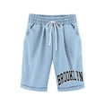 thumbnail image 2 of Toddler Kids Girls Casual Bermuda Shorts Drawstring Elastic Waistband Beach Shorts 3-13 Years, 2 of 4