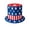 B, variant on HTQWLP 4th of July USA Flag Uncle Sam Top Hat, Patriotic Stars & Stripes Costume Hat for 4th of July, Independence Day Party Accessory