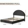 thumbnail image 5 of 4 EVER WINNER Full Size Bed Frame, Boucle Upholstered Bed Frame with Headboard, Gray Full Bed Frame, Dark Gray, 5 of 6