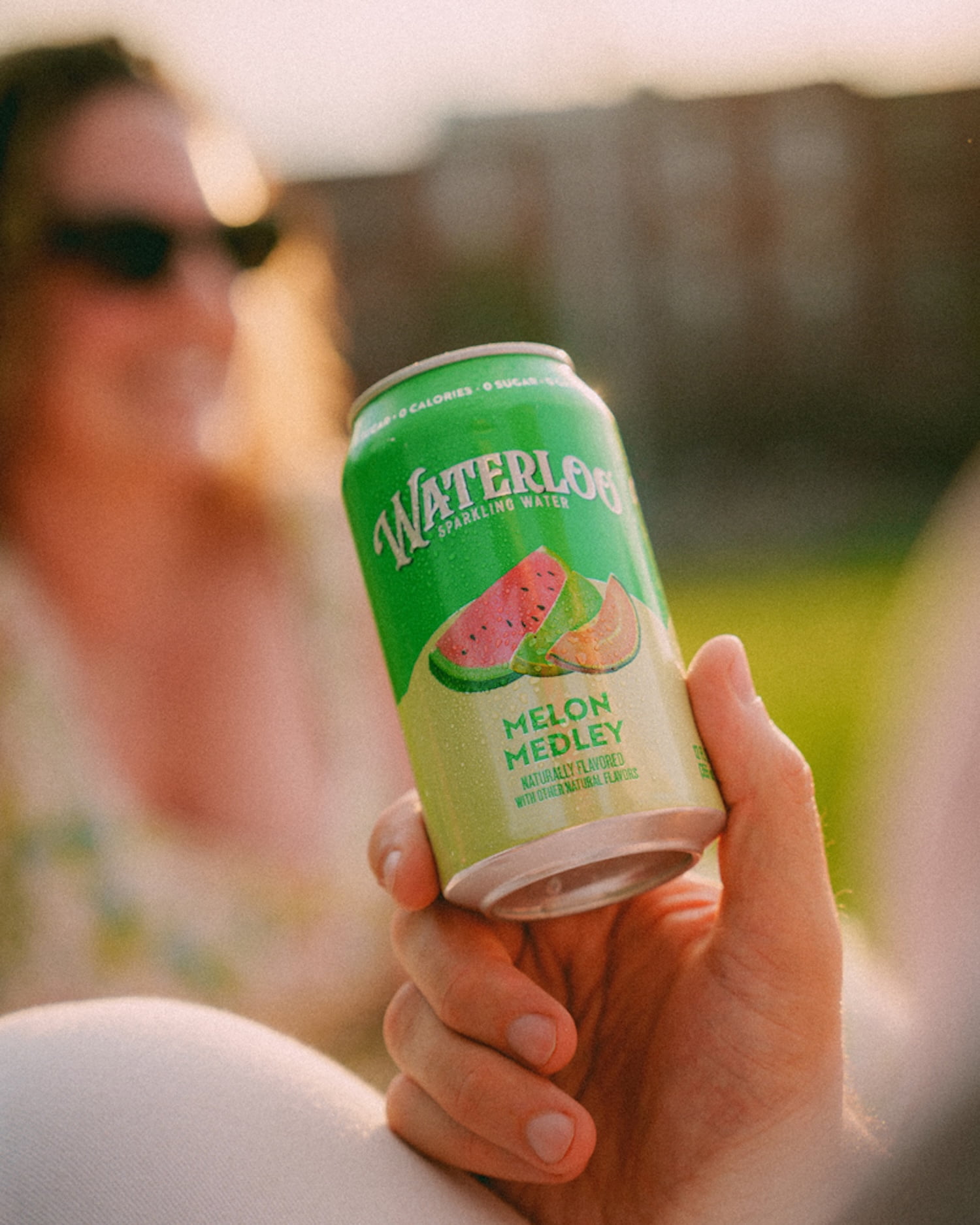 (3 pack) Waterloo Sparkling Water, Melon Medley, 12 fl oz, 8 Pack Cans