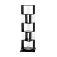 thumbnail image 4 of Royard Oaktree 5-Tier Square Rotating Bookshelf Tower, 360° Spinning Wood & Acrylic Bookcase, Black, 4 of 7