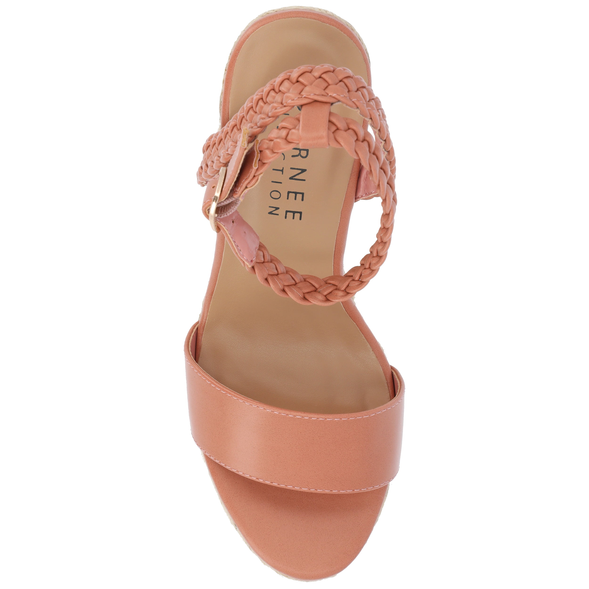 Journee Womens Andiah Buckle Espadrille Wedge Sandals