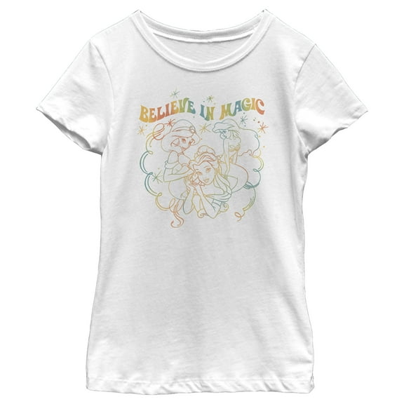 Girl's Disney Believe in Magic Graphic Tee White X Large