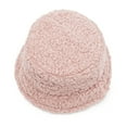 thumbnail image 7 of Fnooota Womens Bucket Hats, Warm Solid Color Windproof Plush Winter Hats for Women Pink Size L, 7 of 7