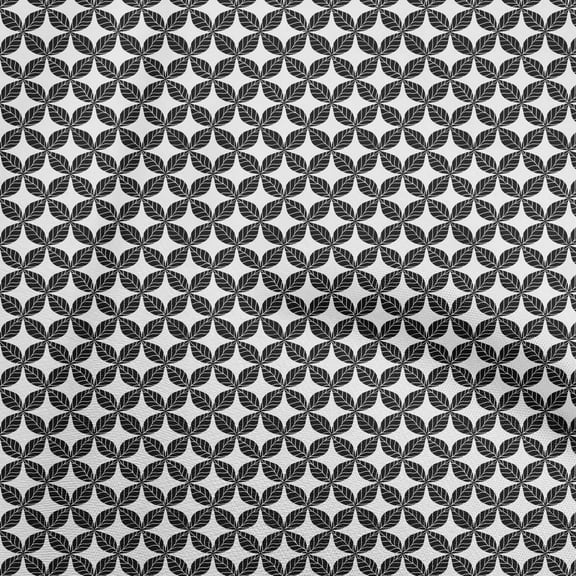 oneOone Polyester Spandex Black Fabric Asian Block Sewing Material Print Fabric By The Yard 56 Inch Wide
