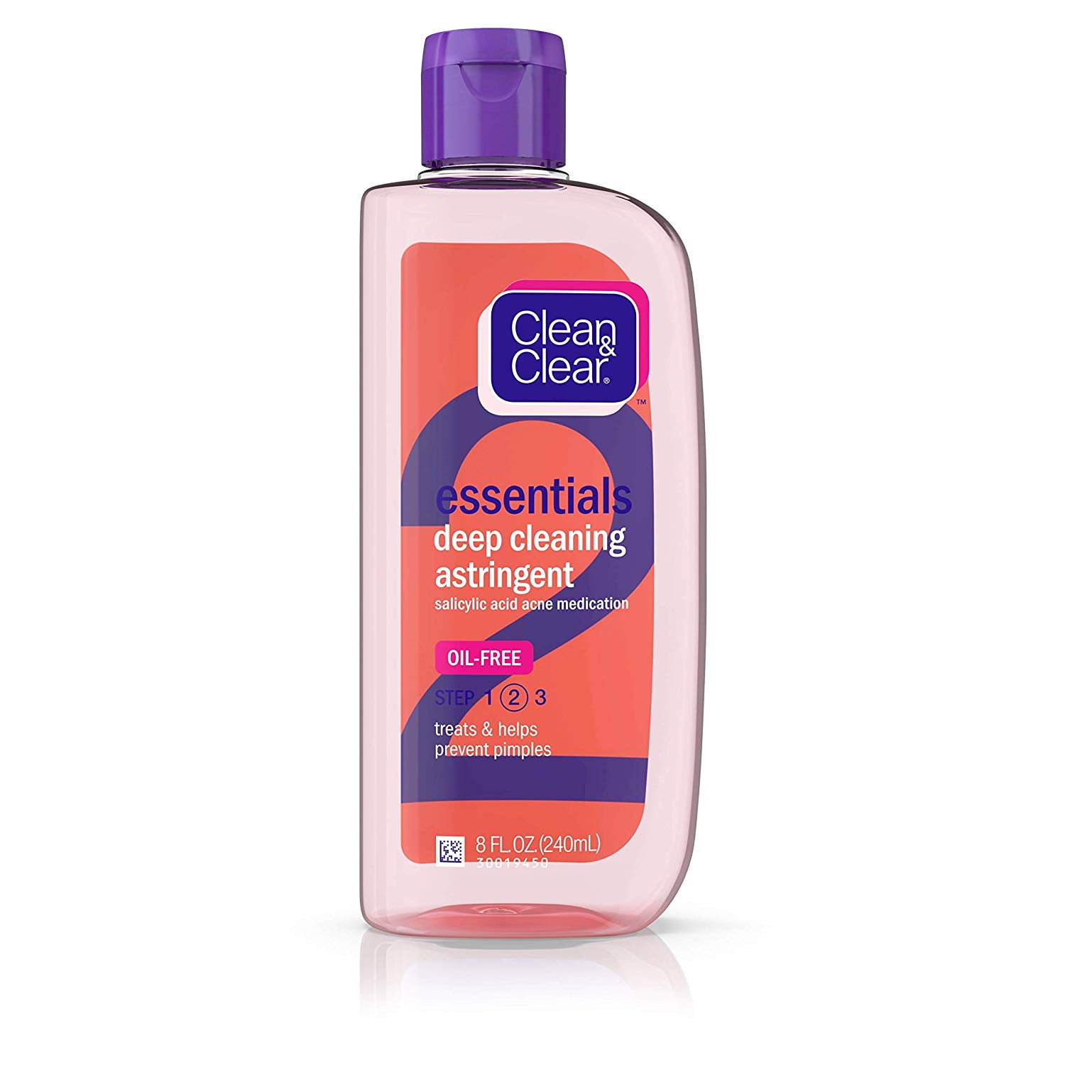 CLEAN & CLEAR Essentials Deep Cleaning Oil-Free Astringent 8 oz (Pack of 2)