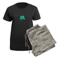 thumbnail image 5 of CafePress - Green Irish Pride Shamrock Rocker Women's Dark Paj - Women's Short Sleeve Print T-Shirt and Pants Dark Cotton Pajama Set, 5 of 7