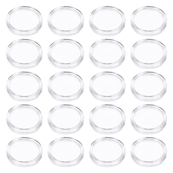 STOBOK 100Pcs Professional Transparent Coin Protectors Plastic Cases for Long Term Coin Storage