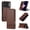 Brown, variant on ELEHOLD Vintage Leather Wallet Case for iPhone 18 Pro, Slim Folio Protective Cover with Kickstand and Card Slots, Red