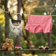 thumbnail image 3 of ZIATUBLE Flower Storage Hanging Organizer Hummingbird Hanging Clothespin Bag with Two Snap Buttons Hanging Pantry Organizer for Storage Bags Laundry Clothes Pin Holder Decor, 3 of 7