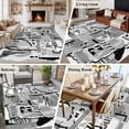 thumbnail image 5 of Large Area Rugs for Living Room Bedroom, Torn Paper 5'x8' Rug Washable Carpet Runner Indoor Outdoor, Vintage Abstract Collage Newspaper Art Non Slip Floor Mats Rug for Kitchen, Bathroom, 5 of 8