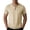 Beige, variant on TKKCS Mens Short Sleeve Henley T-Shirt- Daily Wear Casual Classic 3-Button Placket Lightweight Breathable Summer T-Shirts Green Size 3XL
