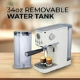 thumbnail image 5 of Epsilon Coffee Machine with Milk Frother, Compact 20-Bar Espresso Maker, Hot and Iced Coffee Maker with Removable Water Tank, Cold Brew Feature, and Steam Wand, 1.2L Capacity - Stainless Steel, 5 of 7