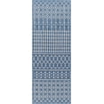 thumbnail image 5 of Hauteloom Lali Living Room, Bedroom Patio Outdoor Area Rug - Bohemian, Transitional - Off White, Blue - 5'3" x 7', 5 of 6