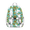 thumbnail image 3 of White Poodle Dog and Sunflowers Backpack for School,Cute School Bag,Schoolbag with Adjustable Shoulder Straps & Padded Back,15"x11.42"x5.5", 3 of 6