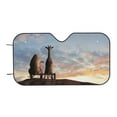 thumbnail image 4 of Uemuo Elephant Giraffe Pattern Accordion Car Windshield Sun Shade, Foldable Reflective Sun Visor for Car, Reflector Windshield Sunshade-, 4 of 7