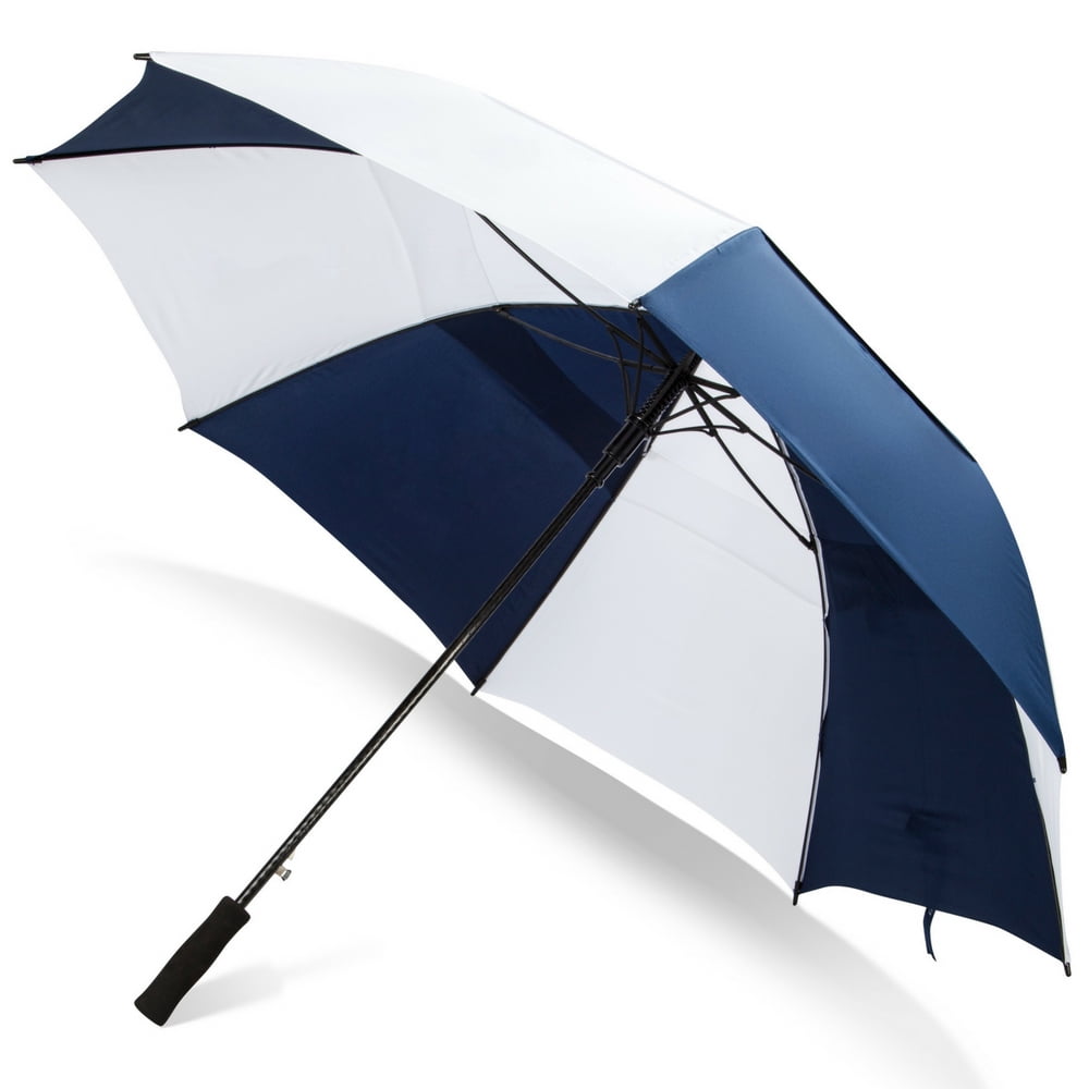 Third Floor Umbrellas Blue & White 68 Inch Automatic Open Golf