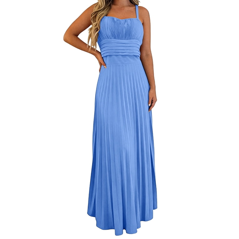 tight bodice flowy skirt dress Sea Shells Maxi Dress: Blue/Multi