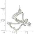 thumbnail image 3 of Auriga Fine Jewelry 925 Sterling Silver Cubic Zirconia Angel Pendant for Women (L -31mm, W-27mm), 3 of 6