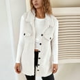 thumbnail image 2 of DHFJKG Womens Fuzzy Longline Vest Coat Mediun Length Sleeveless Turndown Collar Button Down Loose Fit Jacket Casual Commute Fall Winter Comfort Outerwear, 2 of 5