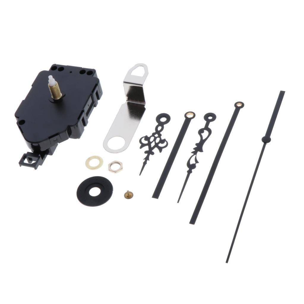 GUOOL 2x Quartz DIY Wall Pendulum Clock Movement Mechanism Parts Replacement with 2Different Pairs of Hands, 0.43 Inch Dial Thickness