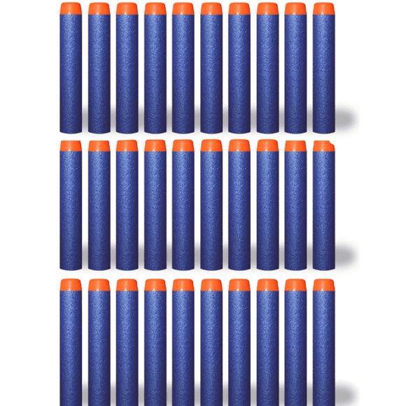 HLONK 30 Pcs Bullets for Nerf EVA Solid Refill Darts for Nerf Guns Soft and Safe Dart Accessories