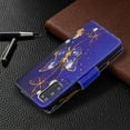 thumbnail image 5 of Dteck For Samsung Galaxy S20 6.2 inch Magnetic Patterned Leather Wallet Zipper Card Holder Stand Case Cover,Purple Butterfly, 5 of 5